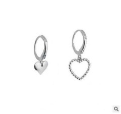 Silver heart earrings