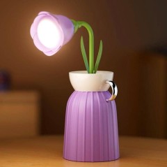 Flower lamp Vase-Shaped purple