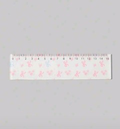 Kawaii Student Cartoon Bowknot Printed Ruler With Measurement Scale