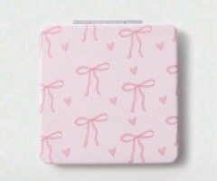 Kawaii Print Heart Mirror, Portable