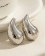 Water Droplets Plating 304 Stainless Steel 18K Gold Plated Stainless Steel Earrings Color 30*18*19