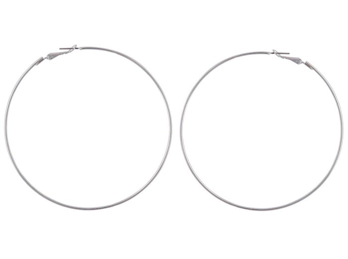 Silver circle earrings