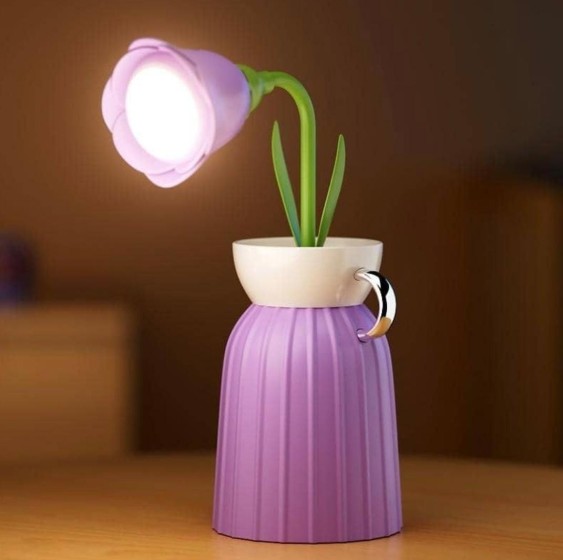 Flower lamp Vase-Shaped purple
