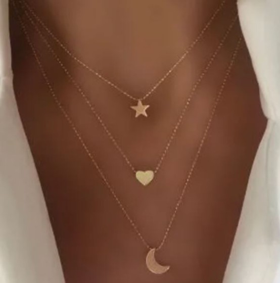 vintage style heart alloy necklace