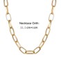 hip-hop geometric plating women's necklace