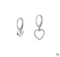 Silver heart earrings