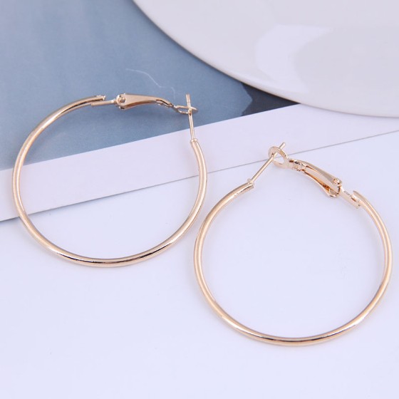 40mm fashion metal earrings Gold