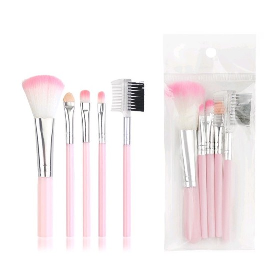 fashion artificial fiber plastic plastic handle makeup brushes 1 set