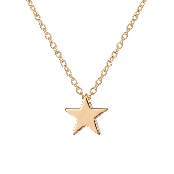 Fashion pentagram pendant necklace creative retro simple alloy clavicle chain