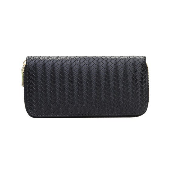 women's solid color zipper Wallet