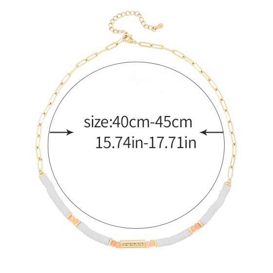 Luxurious Irregular 304 Stainless Steel Shell Copper Paperclip Chain