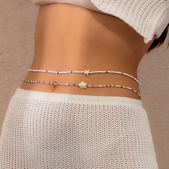Jewelry Plastic Beaded Waist Chain