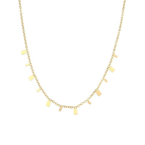 simple style geometric titanium steel plating necklace