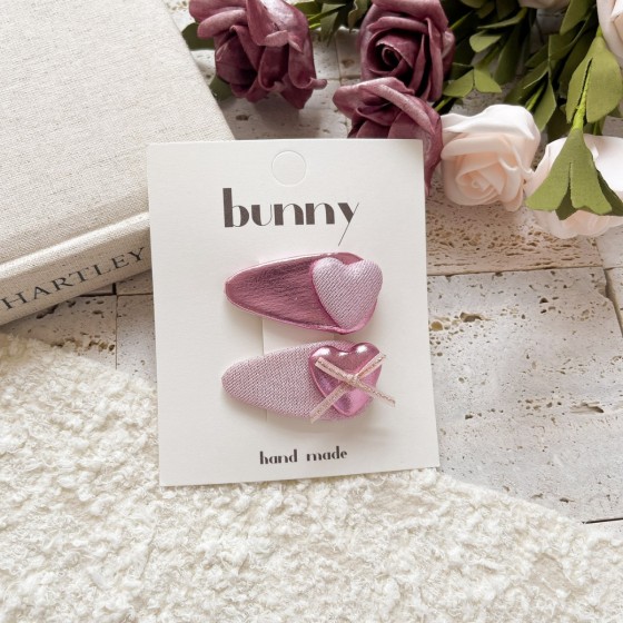 Cute Simple Style heart Kid'S Bow Knot Hair Clip