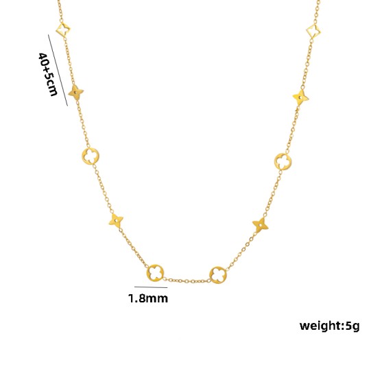Japanese four-leaf clover necklace jewelry