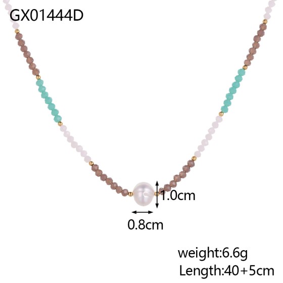 Simple Style Geometric Beaded Necklace