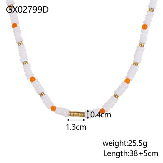 Simple Style Beaded Necklace