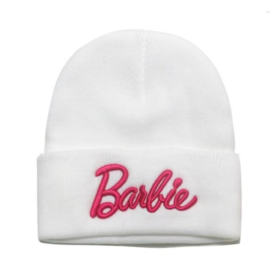 Barbie Embroidery Eaveless Wool Cap