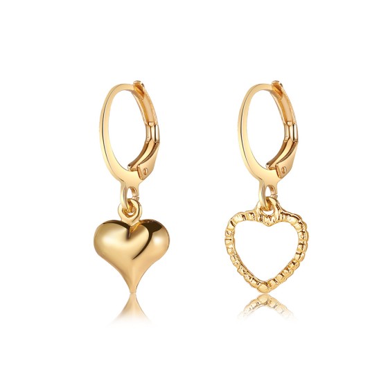 Golden heart earrings