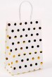 fashion round dots kraft paper daily gift wrapping supplies 1 piece Gold 15*11*6