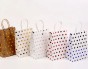 fashion round dots kraft paper daily gift wrapping supplies 1 piece Gold 15*11*6