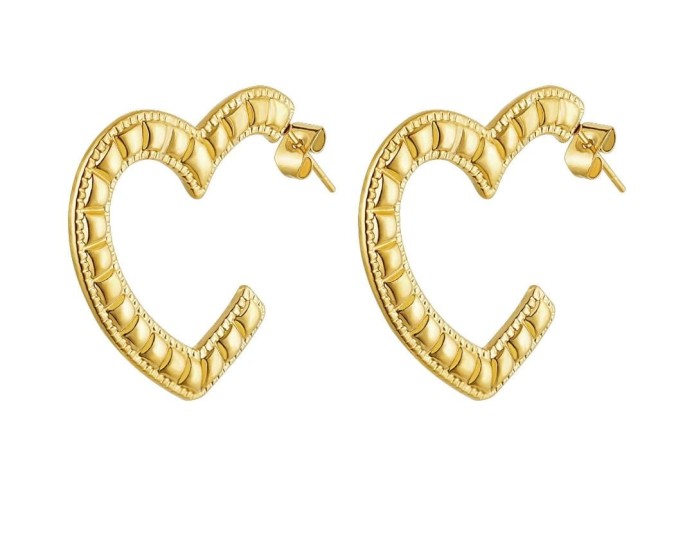 Heart earrings gold