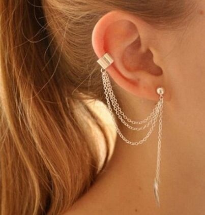 Geo Metal Clip Earrings