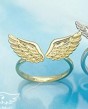 Gold Simple Angel Wings Alloy Open Ring