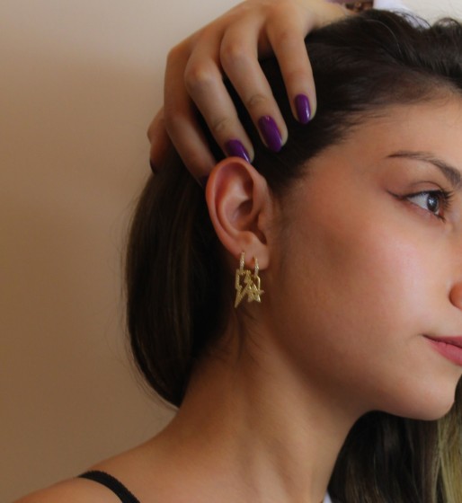 1 PC LUXURY Fashion inlaid zircon earrings