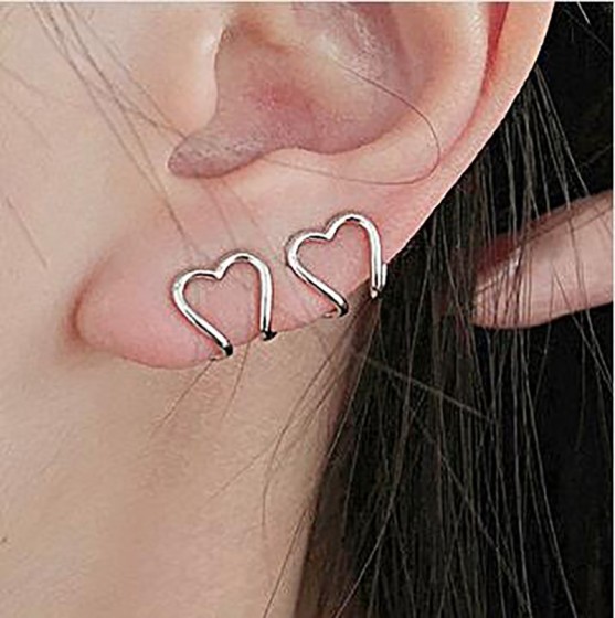 Retro Letter Coated Metal Earrings