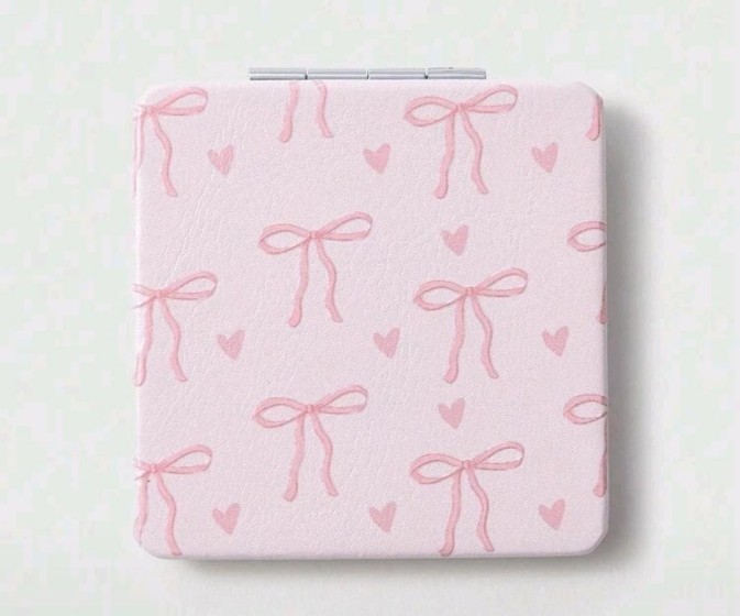 Kawaii Print Heart Mirror, Portable