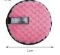 Classic style solid color superfine fiber facial cleaning puff 1 piece Pink