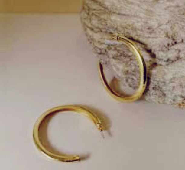 Golden fashion earrings