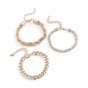 Geometric simple retro twist chain bracelet