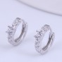 High quality eyes silver earrings