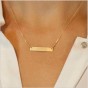 Simple gold bar necklace