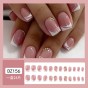 simple style french plastic nail patches 1 set