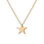 Fashion pentagram pendant necklace creative retro simple alloy clavicle chain