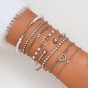 Elegant Simple Style Heart Shape Imitation Pearl Alloy Beaded Chain