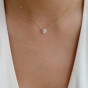 Circle Rhinestones Alloy cable chain Pendant Necklaces High q