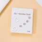 stainless steel alloy rhinestones plating inlay ear studs