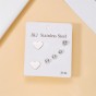 stainless steel alloy rhinestones plating inlay ear studs 2