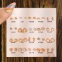 1 set geometric plating alloy ear studs