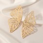 Butterfly Hollow Out Inlay Alloy Copper Pearl Ear Studs