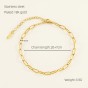 Casual Simple Style Solid Plating Titanium Gold Plated Women Anklet
