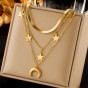 Vintage Style Titanium Stainless Steel Pendant Necklace