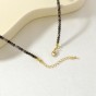 IG Style Geometric Stone Copper Beaded Chain Beaded Necklace