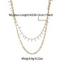 Stainless steel enamel plating 18k gold plated layered necklaces