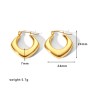 1 Pair Fashion Plating 304 Stainless Steel 18K Gold Plated Earrings
