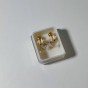 1 Pair Sweet Cross Heart Shape Snowflake Plating Plated Cartilage earrings